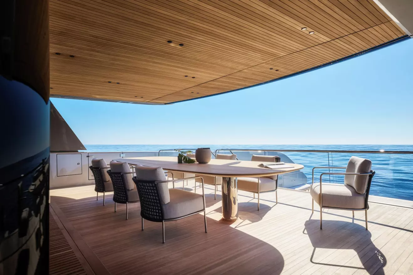 Sanlorenzo SX120 main deck aft cockpit