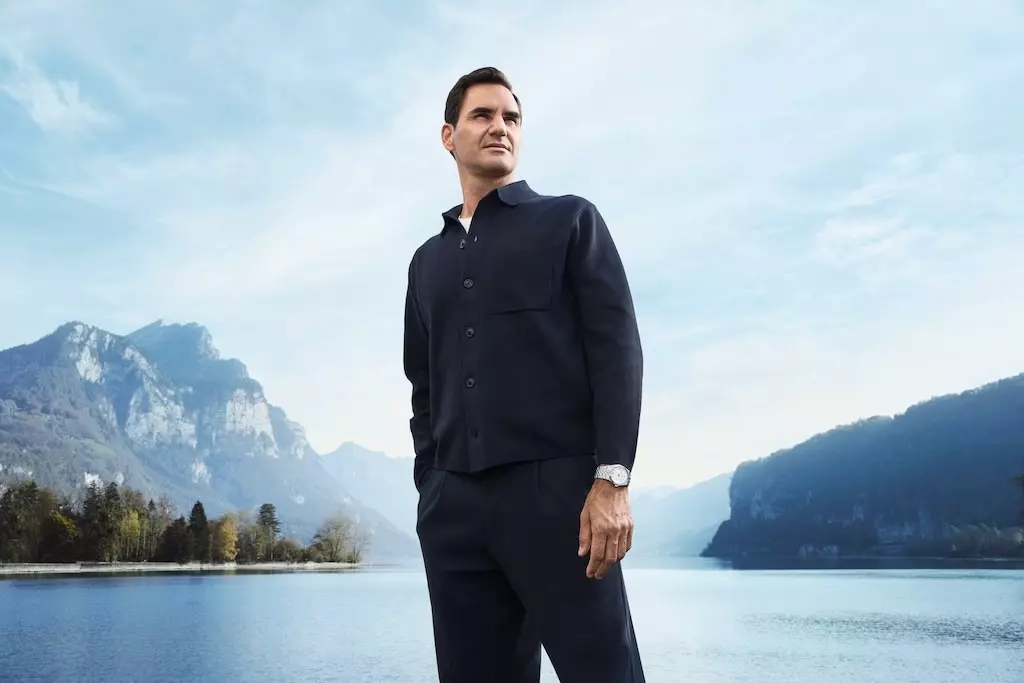 Roger Federer nosi Land-Dweller 40 u bijeloj Rolesor verziji