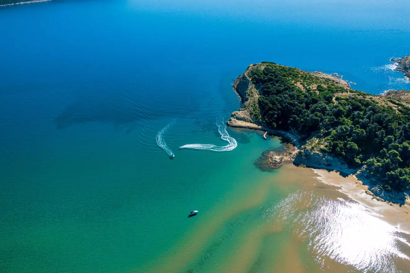 This is photo of bays around Rab