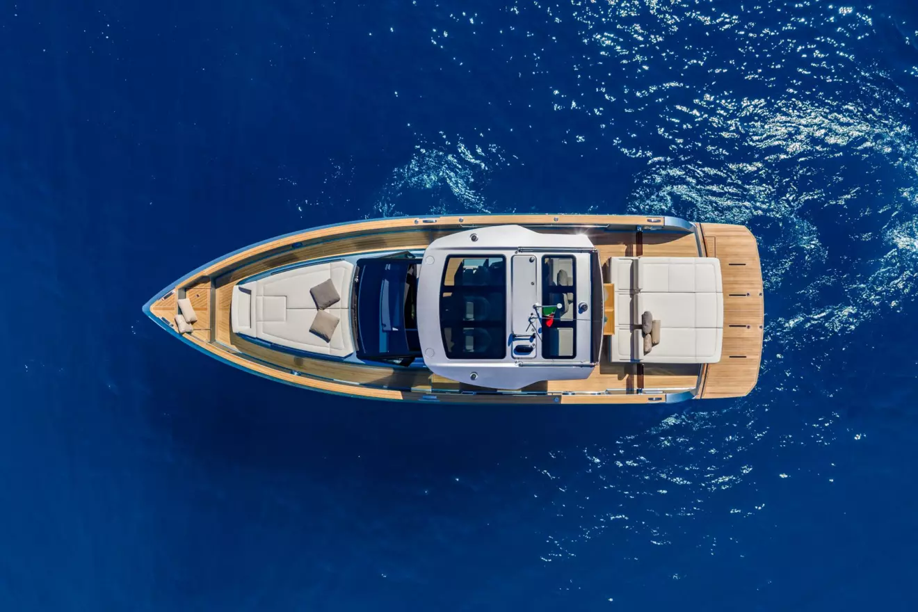 Aerial view of the new Pardo 43
