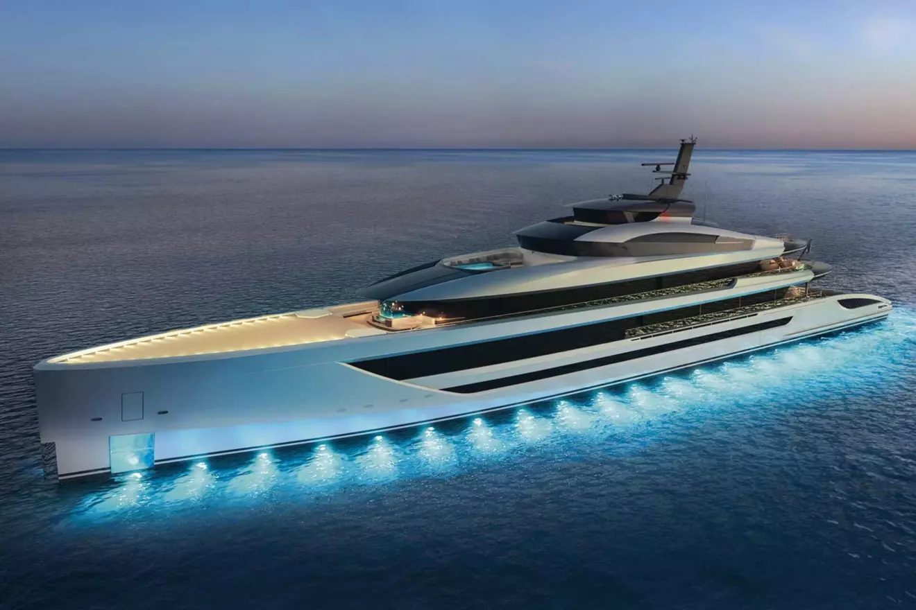 Hydrotecov koncept superjahte Valiant