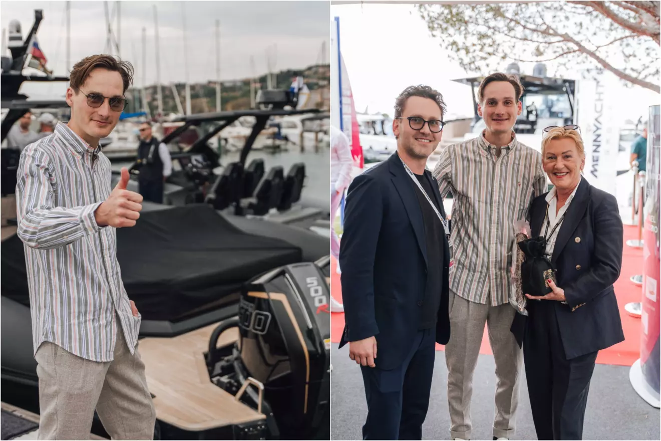 Darja i Žiga Murko iz MennYachta u dru&scaron;tvu Domena Prevca 