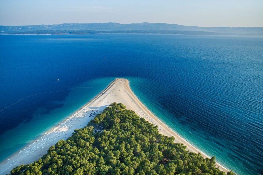 Zlatni rat, Bol, zracna fotografija