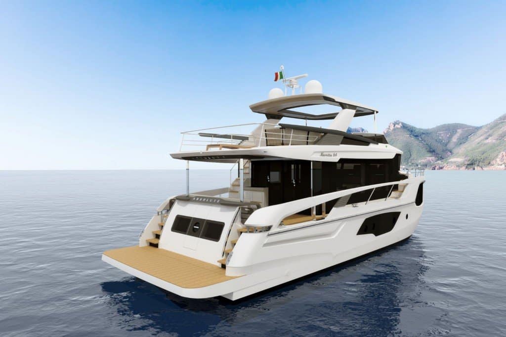 Crossover jahte Absolute Navetta 64 render