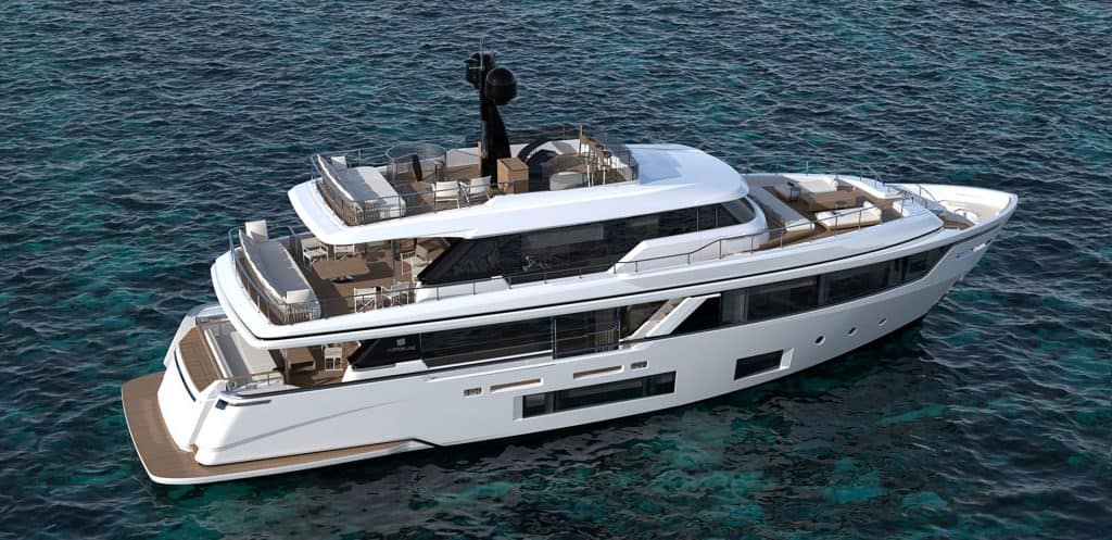 Custom Line Navetta 30 White Side View 01