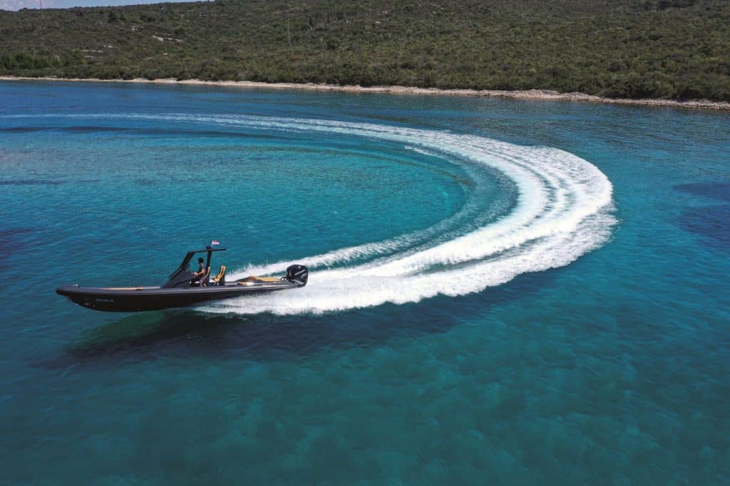 rubber boat in Croatia