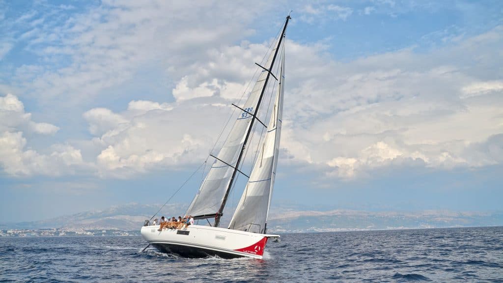 Beneteau sailing in Split archipelago