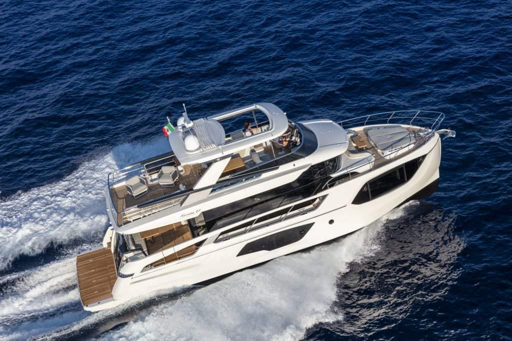 This is a photograph of a Absolute Navetta 64 At The Sea 01