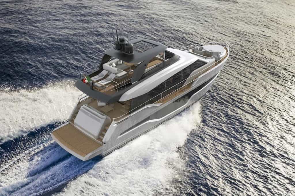 Cranchi Sessantasette Render Novi Flybridge