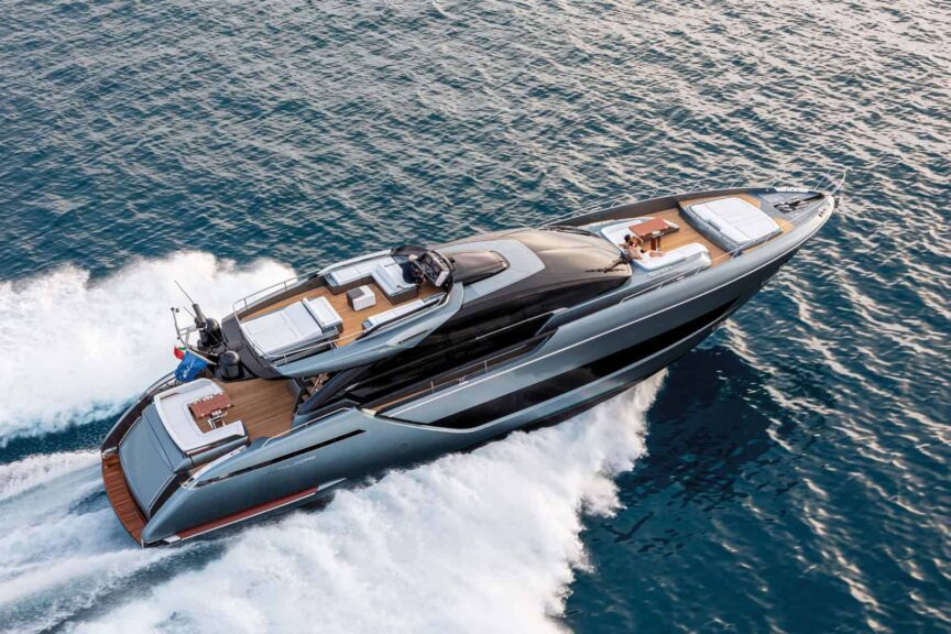 This is photo of a Riva 88 Folgore cruising