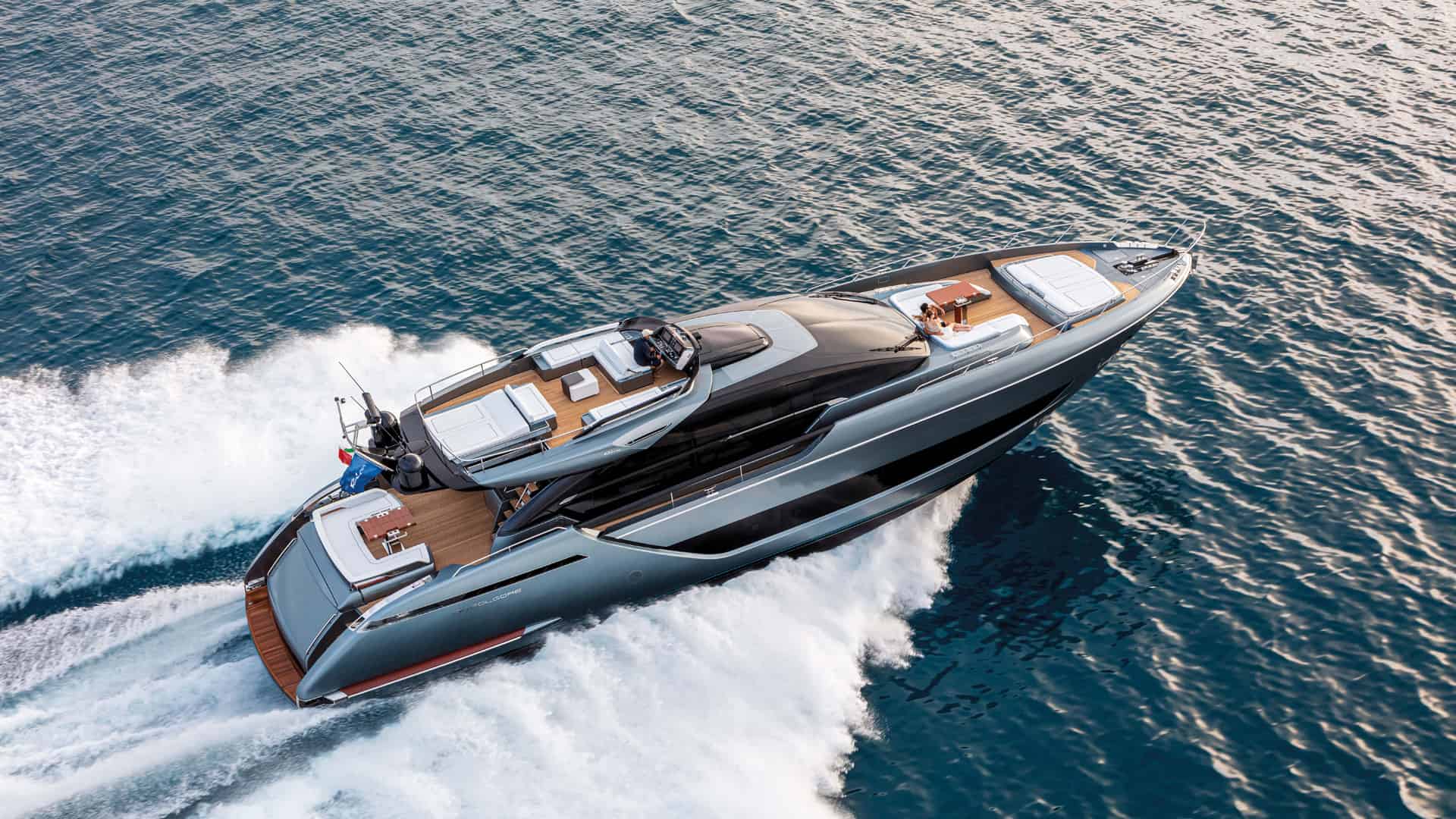 This is photo of a Riva 88 Folgore cruising