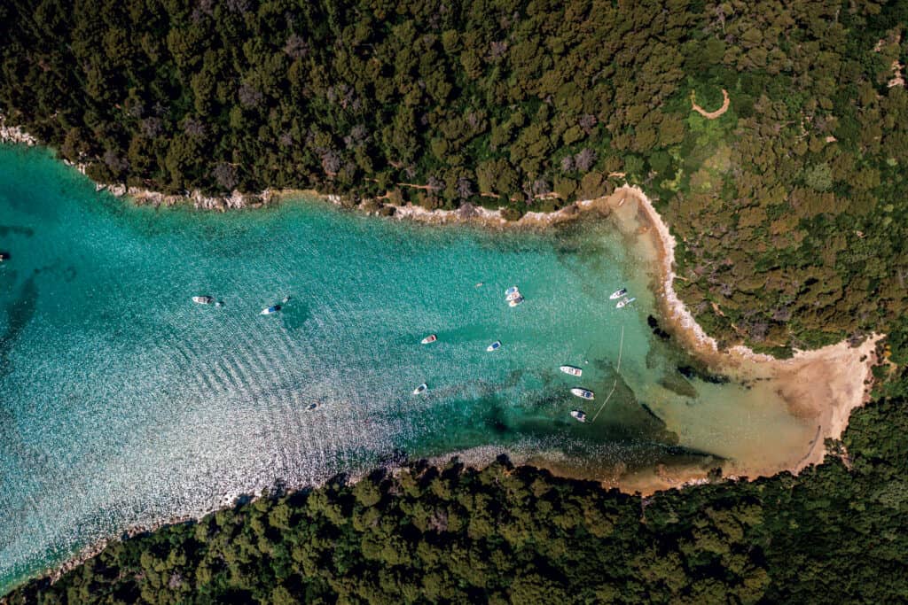 This is photo of hidden bays and sandy beaches, island Rab