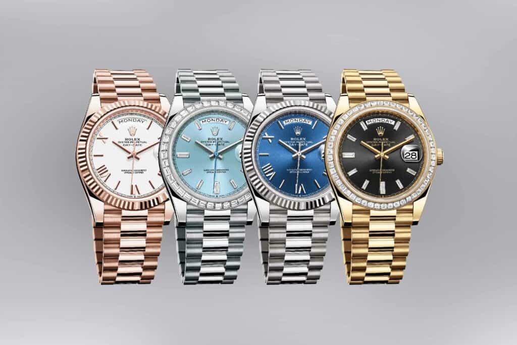 Ovo je fotografija kolekcije Rolex Oyster Perpetual Day-Date