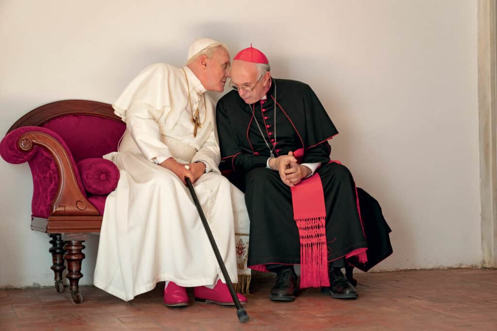 Ovo je fotografija glumaca sa snimanja filma Dvojica papa