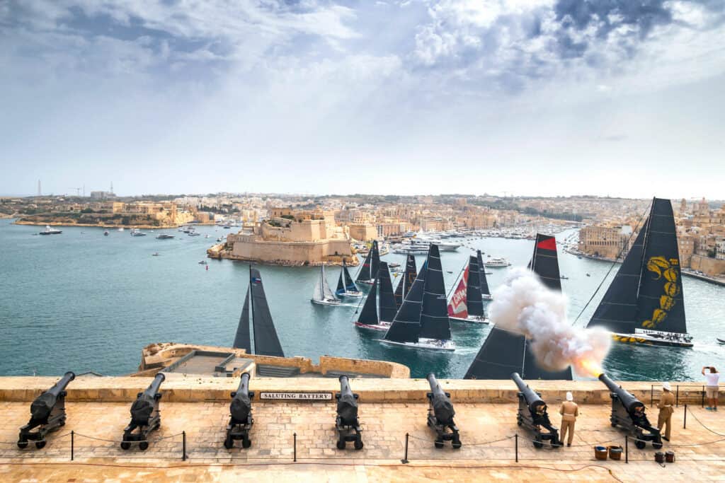 Ovo je fotografija s regate Rolex Middle Sea Race 2021