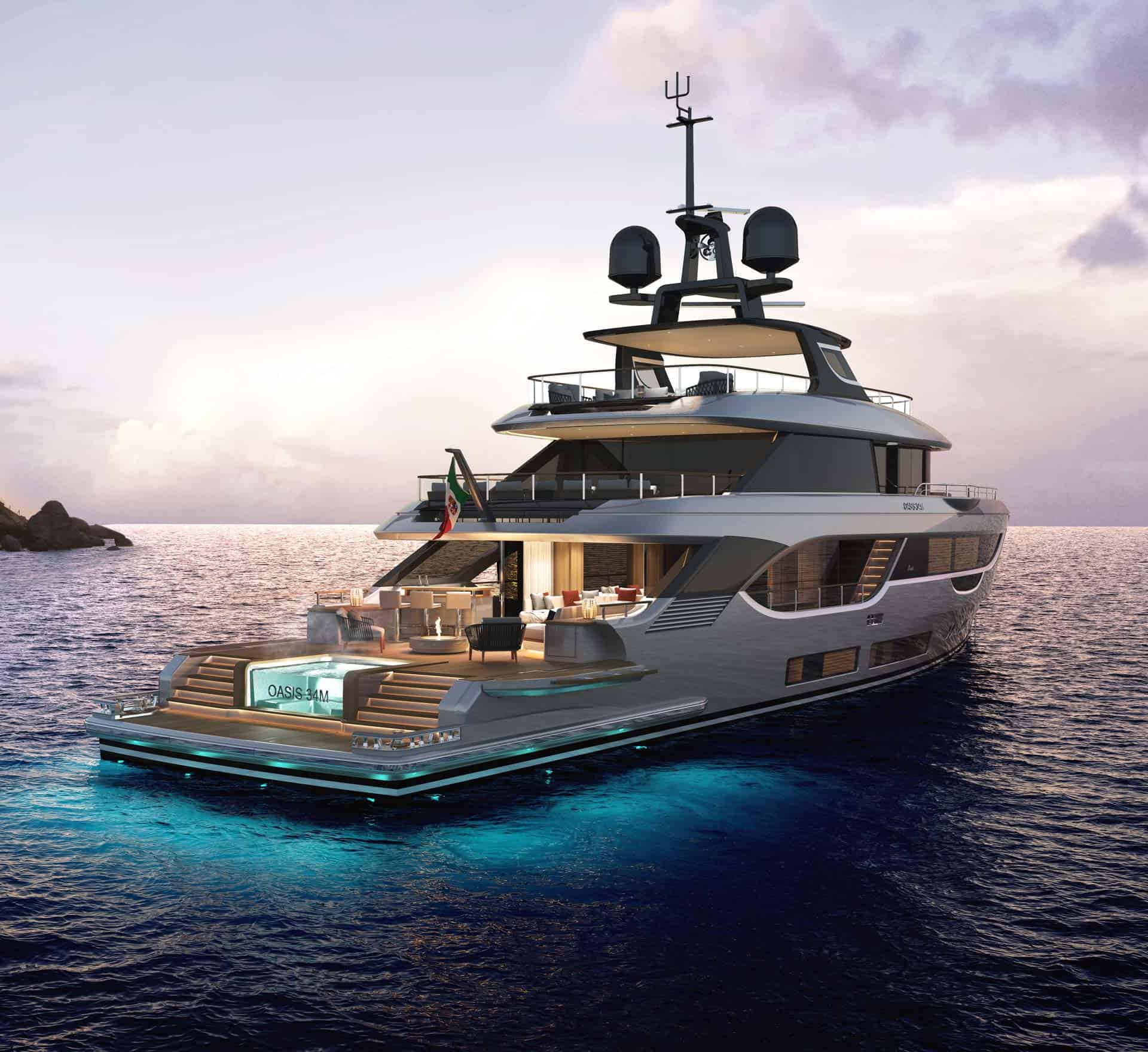 Benetti Oasis 34M pogled na infinity bazen