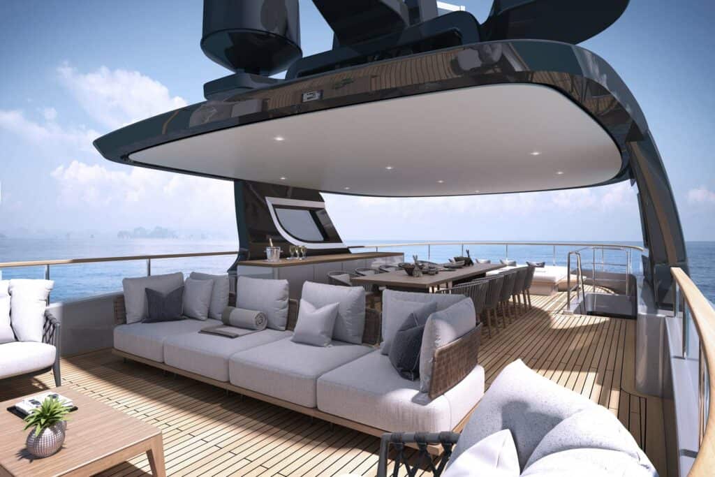 Superjahta Benetti Oasis 34M flybridge