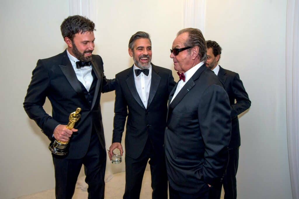 George Clooney, Ben Affleck i Jack Nicholson na dodjeli Oscara