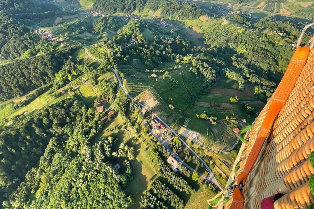 let balonom na vrući zrak izleti u hrvatskoj