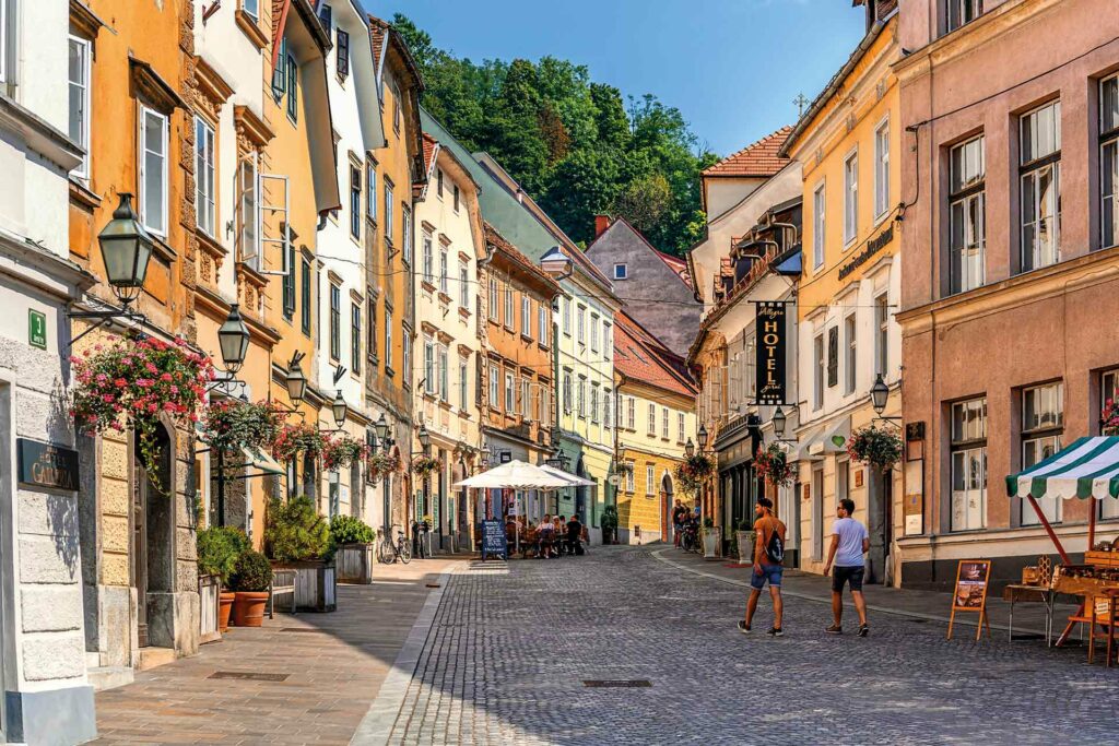 ulice starog dijela grada ljubljane