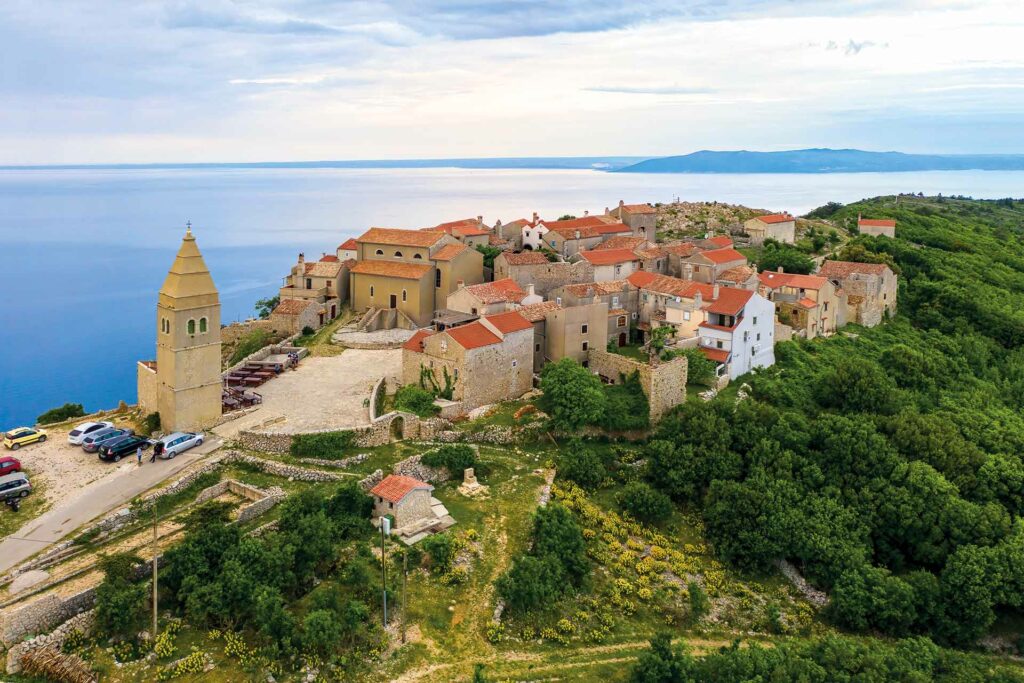 lubenice na otoku cresu pogled iz zraka