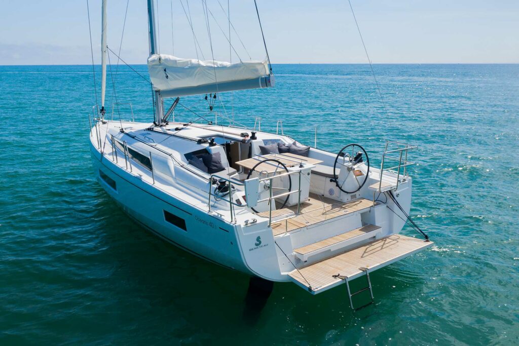 beneteau oceanis 40.1 pogled na krmenu platformu