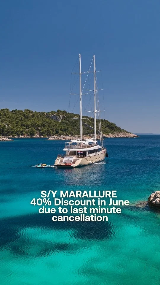 🚨 Last-Minute Luxury. 40% Off S/Y MARALLURE 🚨

Due to a last-minute cancellation, a rare opportunity has opened aboard the custom-built S/Y MARALLURE - 41.8 meters of refined elegance, now available 21 JUNE – 1 JULY in Croatia at an exclusive 40% DISCOUNT.

🌊 6 cabins | 12 guests | 8 crew

💎7-day regular charter rate: 79.000 EUR + 13% VAT + APA  |  7-day LAST MINUTE OFFER - 40%: 47.400 EUR + 13 % VAT + APA

📍 Start your journey from Split, Croatia

This is your chance to experience bespoke yachting at an exceptional value – complete with jacuzzi, water toys, expansive deck spaces, and a crew renowned for flawless service.

📩 DM us or visit our website to secure the charter.

@yacht_marallure

#YachtsCroatia #LuxuryYachtCharter #CharterCroatia #AdriaticEscape #MarAllure
